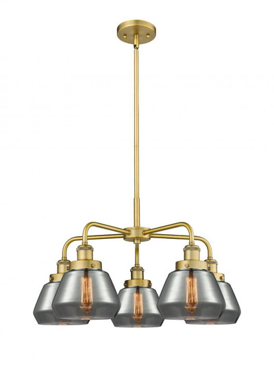 Fulton - 5 Light - 26 inch - Brushed Brass - Chandelier (3442|916-5CR-BB-G173)