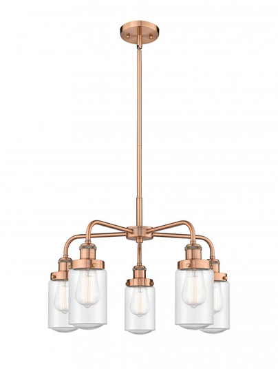 Dover - 5 Light - 23 inch - Antique Copper - Chandelier (3442|916-5CR-AC-G314)