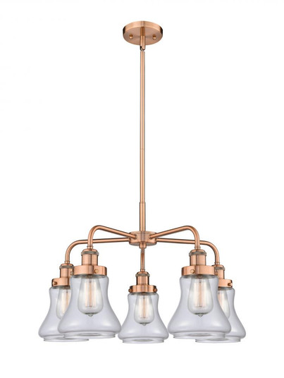 Bellmont - 5 Light - 25 inch - Antique Copper - Chandelier (3442|916-5CR-AC-G192)