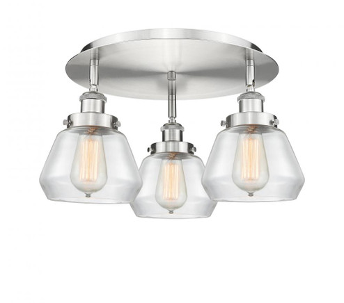 Fulton - 3 Light - 19 inch - Satin Nickel - Semi-Flush Mount (3442|916-3C-SN-G172)