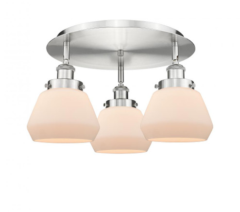 Fulton - 3 Light - 19 inch - Satin Nickel - Semi-Flush Mount (3442|916-3C-SN-G171)