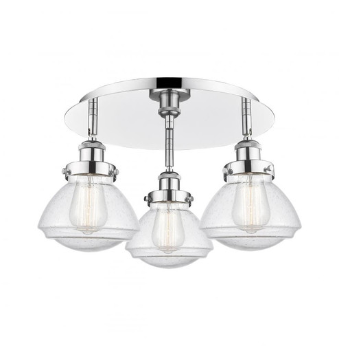 Olean - 3 Light - 19 inch - Polished Chrome - Semi-Flush Mount (3442|916-3C-PC-G324)