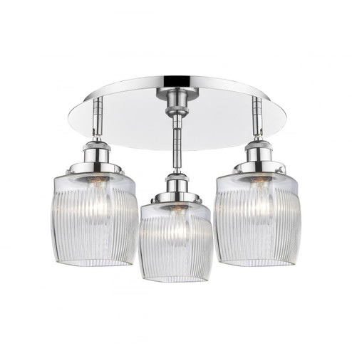 Colton - 3 Light - 17 inch - Polished Chrome - Semi-Flush Mount (3442|916-3C-PC-G302)
