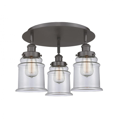Canton - 3 Light - 18 inch - Oil Rubbed Bronze - Semi-Flush Mount (3442|916-3C-OB-G182)