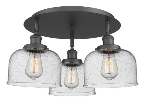 Cone - 3 Light - 20 inch - Matte Black - Semi-Flush Mount (3442|916-3C-BK-G74)