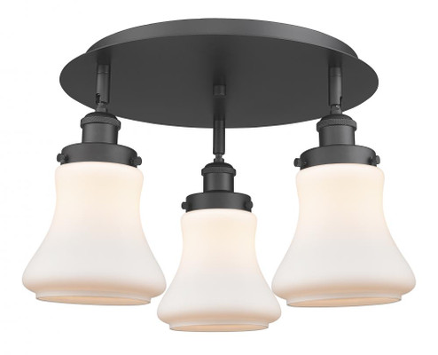 Bellmont - 3 Light - 18 inch - Matte Black - Semi-Flush Mount (3442|916-3C-BK-G191)