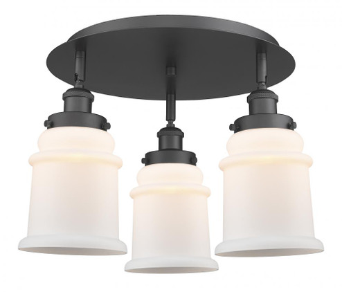Canton - 3 Light - 18 inch - Matte Black - Semi-Flush Mount (3442|916-3C-BK-G181)