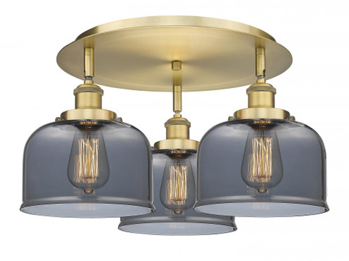 Cone - 3 Light - 20 inch - Brushed Brass - Semi-Flush Mount (3442|916-3C-BB-G73)