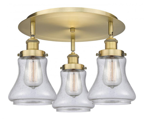 Bellmont - 3 Light - 18 inch - Brushed Brass - Semi-Flush Mount (3442|916-3C-BB-G194)