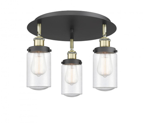 Dover - 3 Light - 16 inch - Black Antique Brass - Semi-Flush Mount (3442|916-3C-BAB-G314)