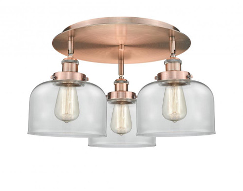 Cone - 3 Light - 20 inch - Antique Copper - Semi-Flush Mount (3442|916-3C-AC-G72)
