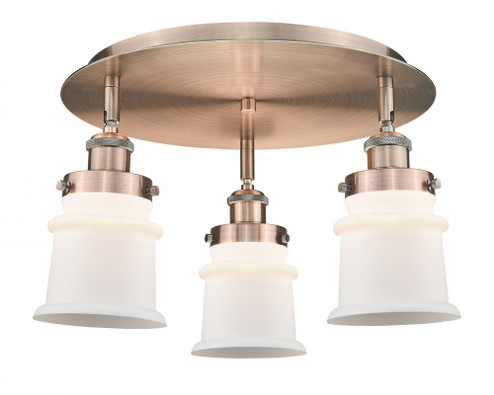 Canton - 3 Light - 17 inch - Antique Copper - Semi-Flush Mount (3442|916-3C-AC-G181S)