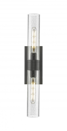 Boreas - 2 Light - 24 inch - Matte Black - Bath Vanity Light (3442|617-2W-BK-G617-11SDY)
