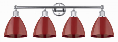 Plymouth - 4 Light - 35 inch - Polished Chrome - Bath Vanity Light (3442|616-4W-PC-MBD-75-RD)