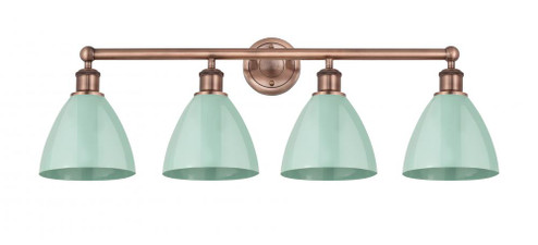 Plymouth - 4 Light - 35 inch - Antique Copper - Bath Vanity Light (3442|616-4W-AC-MBD-75-SF)