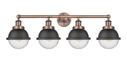 Edison - 4 Light - 34 inch - Antique Copper - Bath Vanity Light (3442|616-4W-AC-HFS-64-BK)