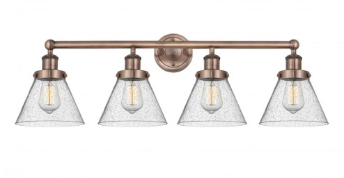 Cone - 4 Light - 35 inch - Antique Copper - Bath Vanity Light (3442|616-4W-AC-G44)