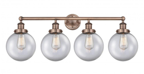 Beacon - 4 Light - 35 inch - Antique Copper - Bath Vanity Light (3442|616-4W-AC-G202-8)