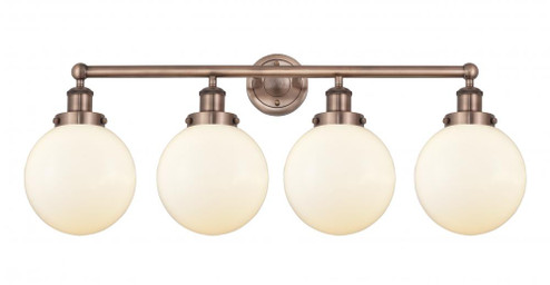 Beacon - 4 Light - 35 inch - Antique Copper - Bath Vanity Light (3442|616-4W-AC-G201-8)