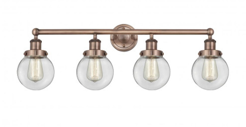 Beacon - 4 Light - 33 inch - Antique Copper - Bath Vanity Light (3442|616-4W-AC-G202-6)