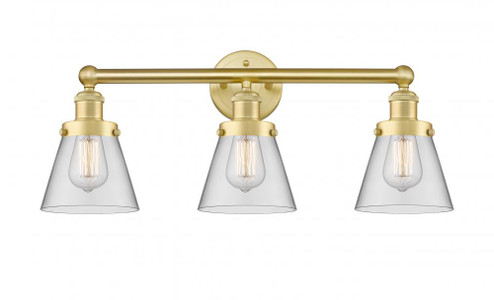 Cone - 3 Light - 24 inch - Satin Gold - Bath Vanity Light (3442|616-3W-SG-G62)