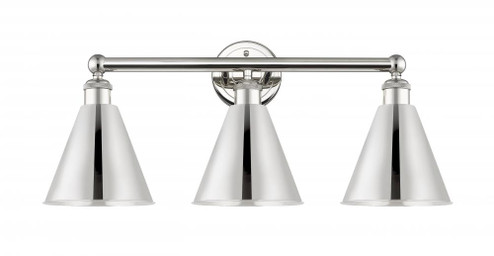 Berkshire - 3 Light - 26 inch - Polished Nickel - Bath Vanity Light (3442|616-3W-PN-MBC-8-PN)