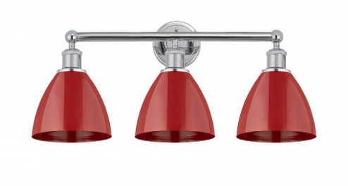 Plymouth - 3 Light - 26 inch - Polished Chrome - Bath Vanity Light (3442|616-3W-PC-MBD-75-RD)