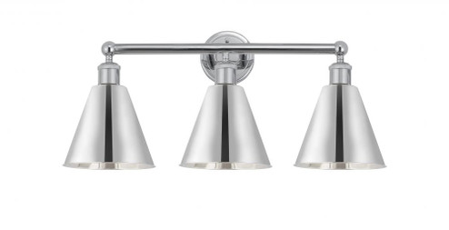 Berkshire - 3 Light - 26 inch - Polished Chrome - Bath Vanity Light (3442|616-3W-PC-MBC-8-PC)