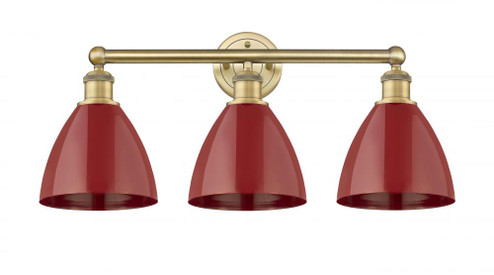 Plymouth - 3 Light - 26 inch - Brushed Brass - Bath Vanity Light (3442|616-3W-BB-MBD-75-RD)