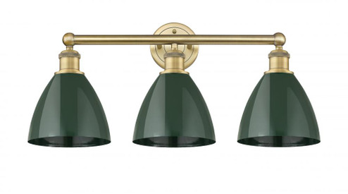 Plymouth - 3 Light - 26 inch - Brushed Brass - Bath Vanity Light (3442|616-3W-BB-MBD-75-GR)
