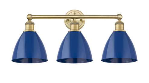 Plymouth - 3 Light - 26 inch - Brushed Brass - Bath Vanity Light (3442|616-3W-BB-MBD-75-BL)