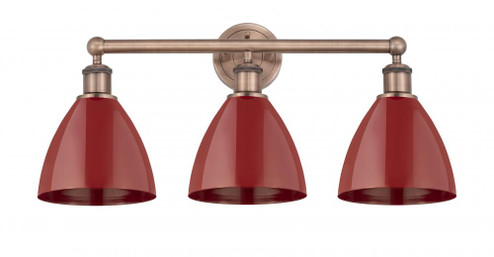 Plymouth - 3 Light - 26 inch - Antique Copper - Bath Vanity Light (3442|616-3W-AC-MBD-75-RD)