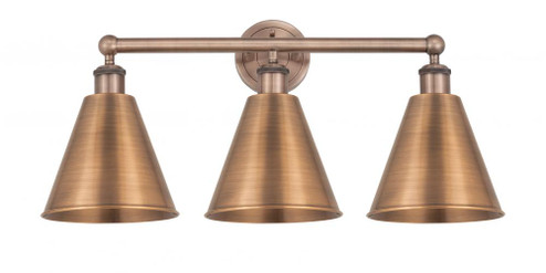 Berkshire - 3 Light - 26 inch - Antique Copper - Bath Vanity Light (3442|616-3W-AC-MBC-8-AC)