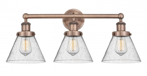 Cone - 3 Light - 26 inch - Antique Copper - Bath Vanity Light (3442|616-3W-AC-G44)