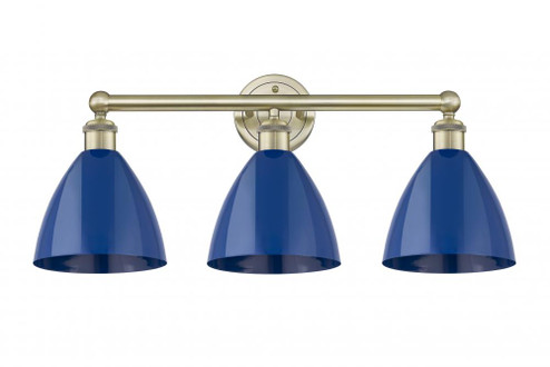Plymouth - 3 Light - 26 inch - Antique Brass - Bath Vanity Light (3442|616-3W-AB-MBD-75-BL)