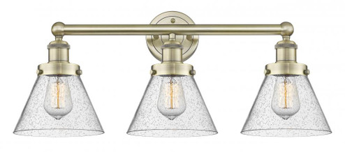 Cone - 3 Light - 26 inch - Antique Brass - Bath Vanity Light (3442|616-3W-AB-G44)