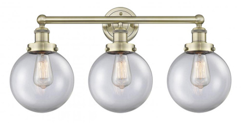 Beacon - 3 Light - 26 inch - Antique Brass - Bath Vanity Light (3442|616-3W-AB-G202-8)