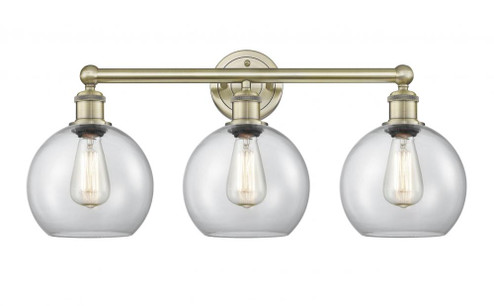 Athens - 3 Light - 26 inch - Antique Brass - Bath Vanity Light (3442|616-3W-AB-G122-8)