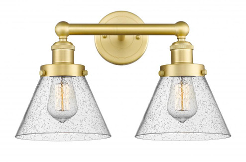 Cone - 2 Light - 17 inch - Satin Gold - Bath Vanity Light (3442|616-2W-SG-G44)