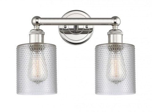 Cobbleskill - 2 Light - 14 inch - Polished Nickel - Bath Vanity Light (3442|616-2W-PN-G112)
