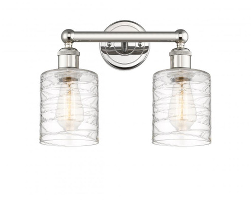Cobbleskill - 2 Light - 14 inch - Polished Nickel - Bath Vanity Light (3442|616-2W-PN-G1113)