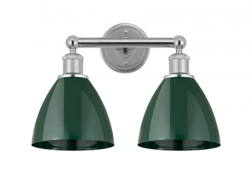 Plymouth - 2 Light - 17 inch - Polished Chrome - Bath Vanity Light (3442|616-2W-PC-MBD-75-GR)
