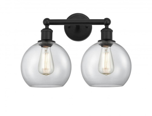 Athens - 2 Light - 17 inch - Matte Black - Bath Vanity Light (3442|616-2W-BK-G122-8)