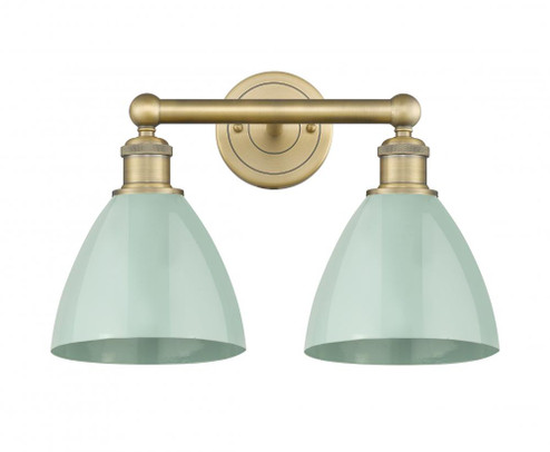 Plymouth - 2 Light - 17 inch - Brushed Brass - Bath Vanity Light (3442|616-2W-BB-MBD-75-SF)