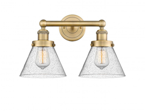 Cone - 2 Light - 17 inch - Brushed Brass - Bath Vanity Light (3442|616-2W-BB-G44)