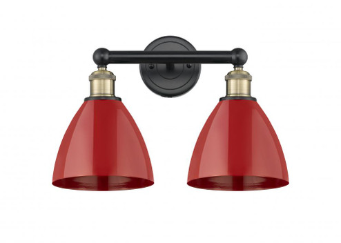 Plymouth - 2 Light - 17 inch - Black Antique Brass - Bath Vanity Light (3442|616-2W-BAB-MBD-75-RD)