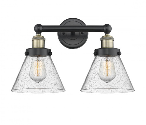 Cone - 2 Light - 17 inch - Black Antique Brass - Bath Vanity Light (3442|616-2W-BAB-G44)