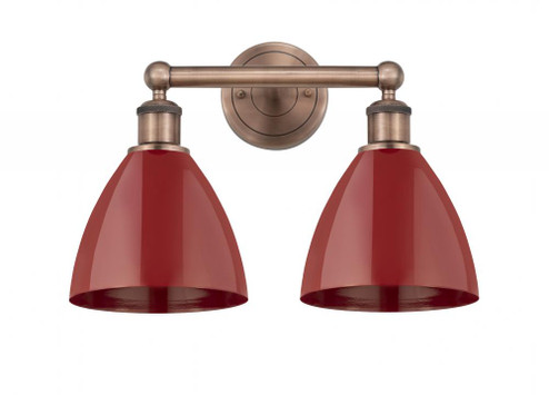 Plymouth - 2 Light - 17 inch - Antique Copper - Bath Vanity Light (3442|616-2W-AC-MBD-75-RD)