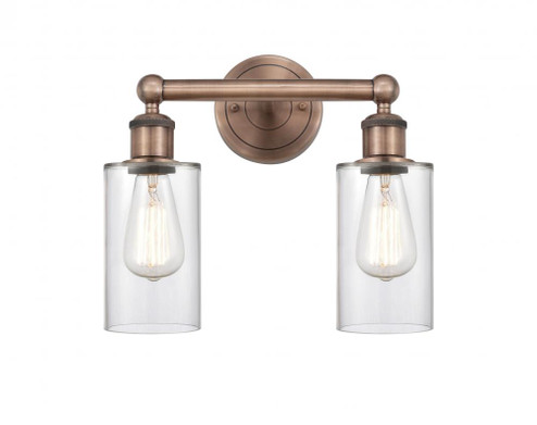 Clymer - 2 Light - 13 inch - Antique Copper - Bath Vanity Light (3442|616-2W-AC-G802)