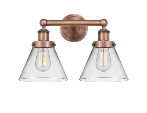 Cone - 2 Light - 17 inch - Antique Copper - Bath Vanity Light (3442|616-2W-AC-G42)